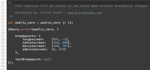 Breakpoints