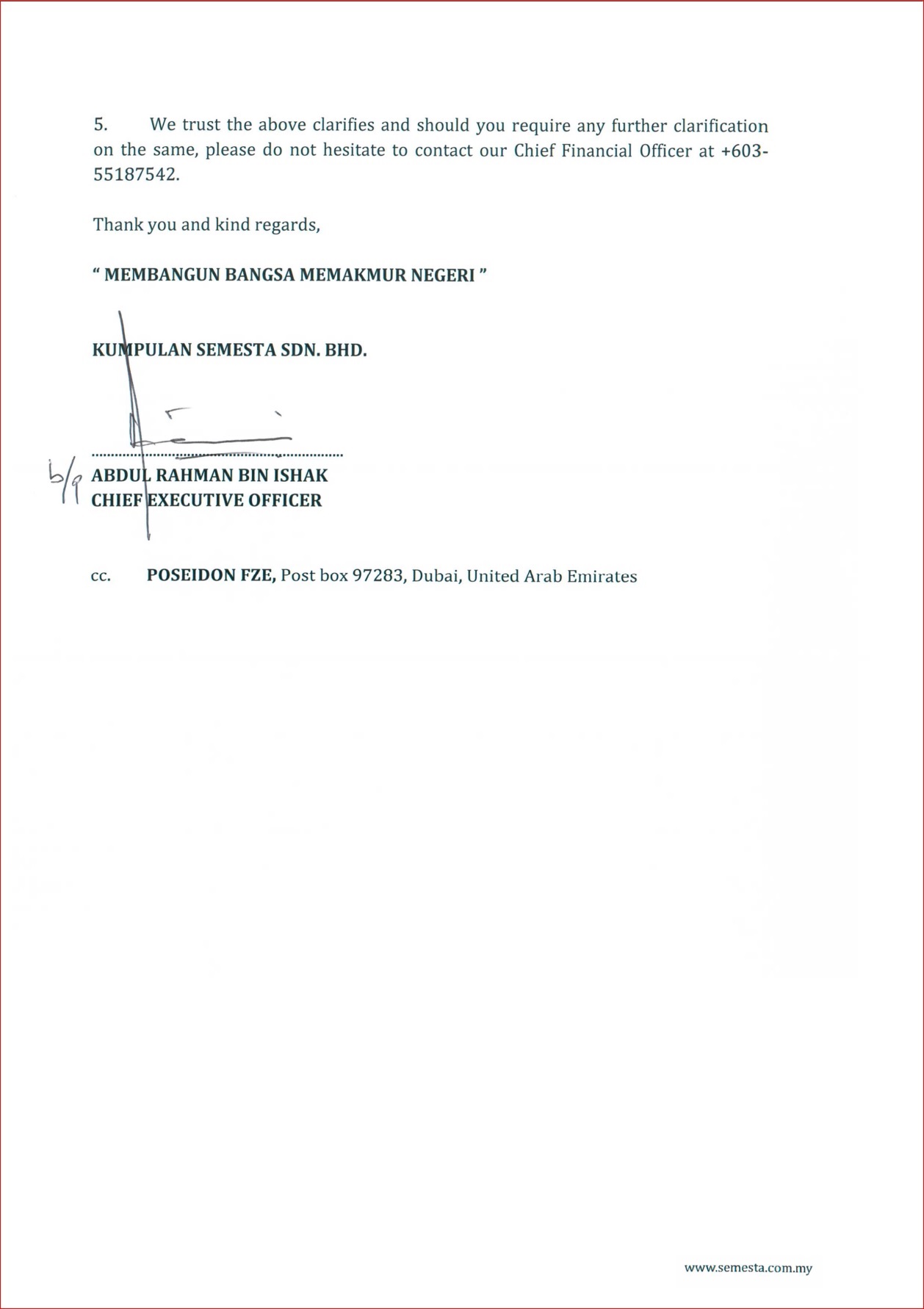 Clarification Notice